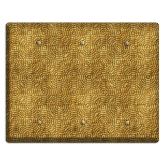 Mustard Swirl 3 Blank Wallplate