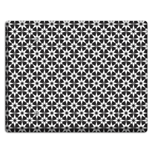 Black with White Foulard 3 Blank Wallplate