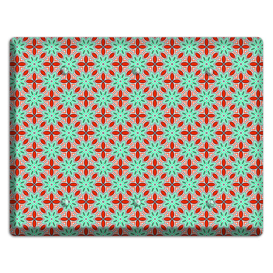 Green and Red Foulard 2 3 Blank Wallplate