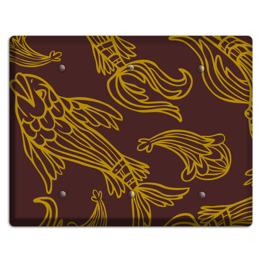 Brown and Beige Koi 3 Blank Wallplate