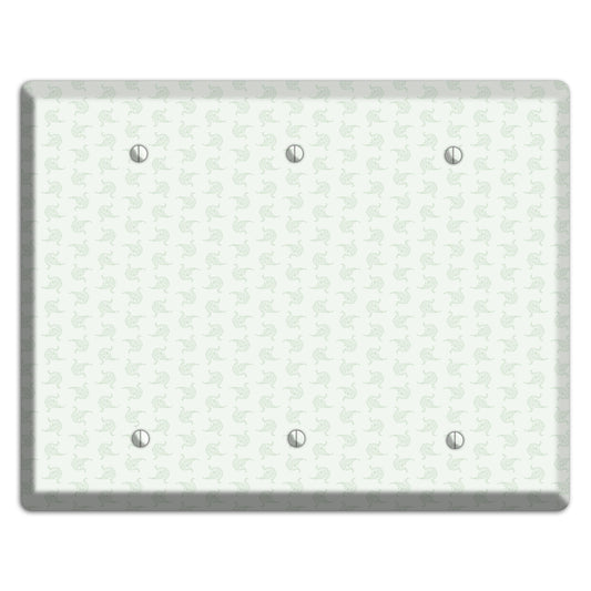 Mint Tiny Trefoil Cartouche 3 Blank Wallplate