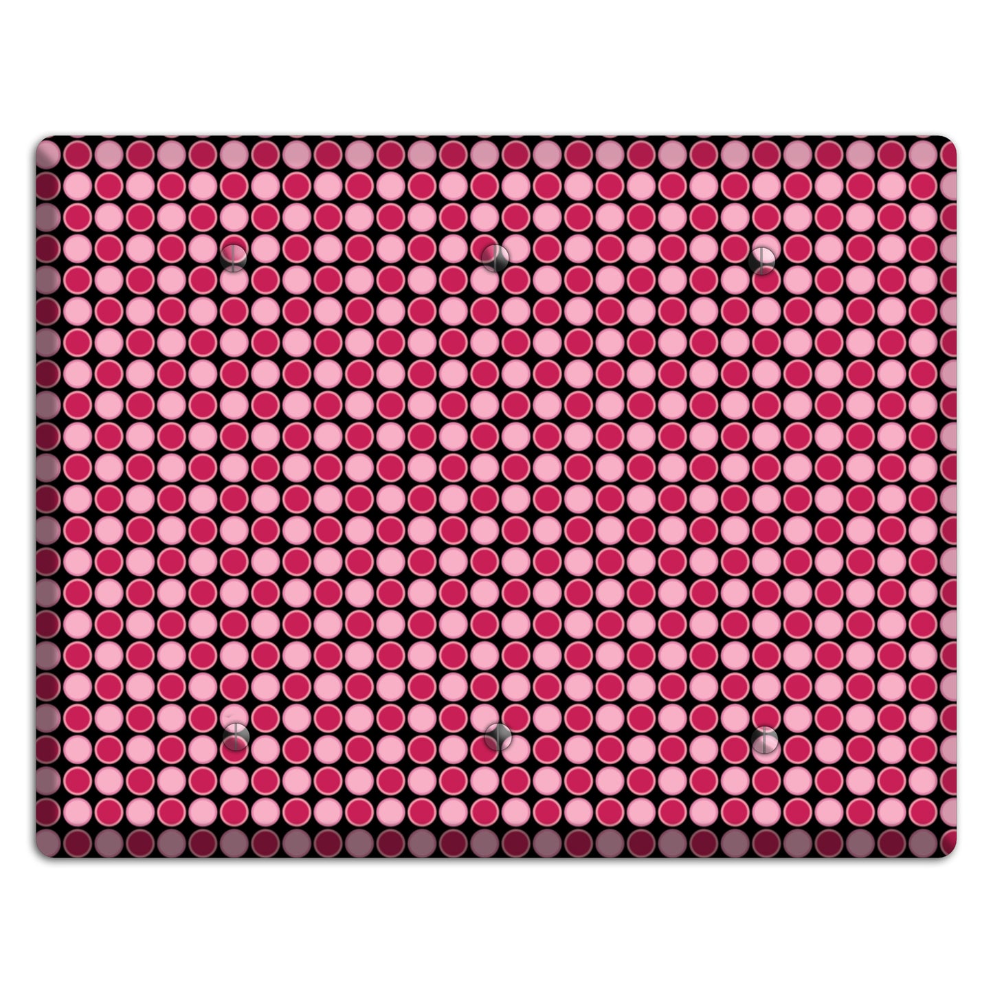 Fuschia and Pink Tiled Dots 3 Blank Wallplate