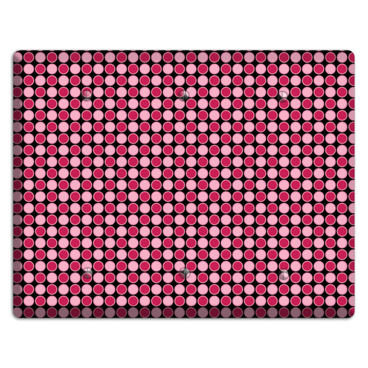 Fuschia and Pink Tiled Dots 3 Blank Wallplate