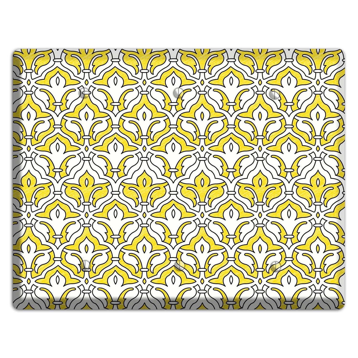 Yellow Scallop Tapestry 3 Blank Wallplate