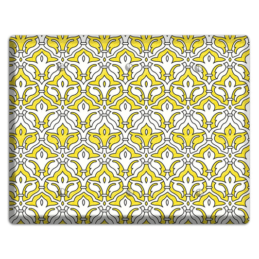 Yellow Scallop Tapestry 3 Blank Wallplate