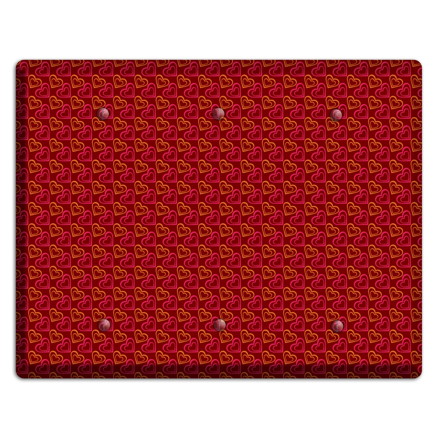 Red and Orange Hearts 3 Blank Wallplate