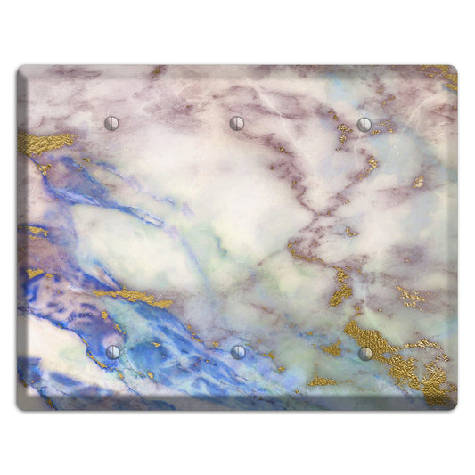 Indigo Marble 3 Blank Wallplate