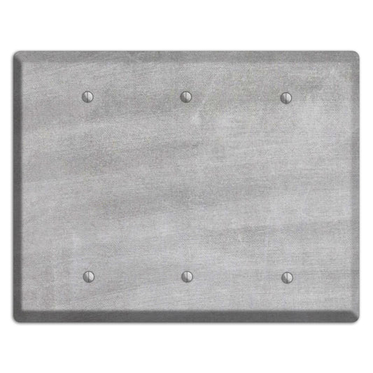 Chalk Light Grey 3 Blank Wallplate