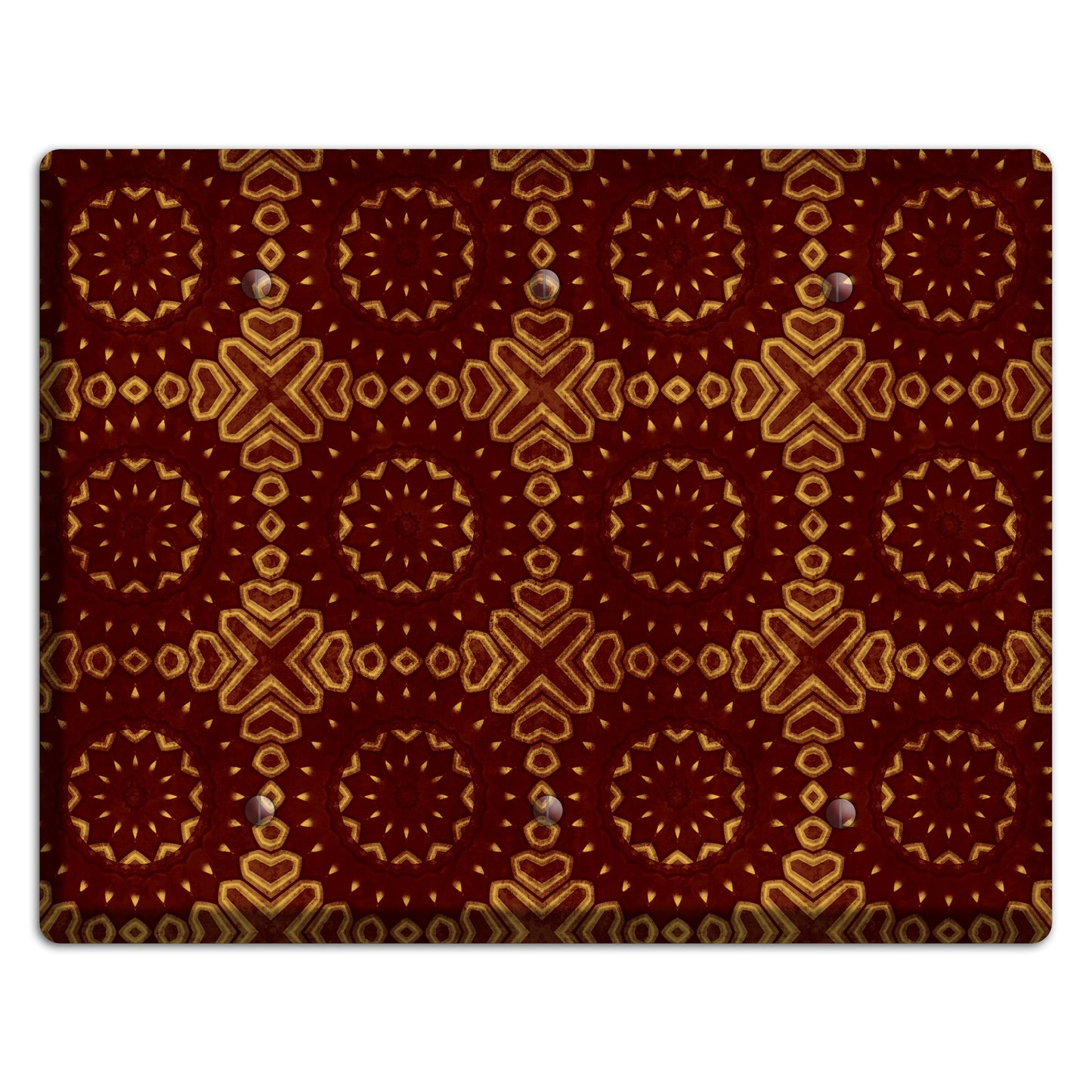 Maroon Grunge Suzani 3 3 Blank Wallplate