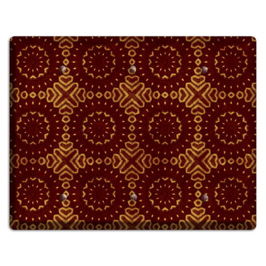 Maroon Grunge Suzani 3 3 Blank Wallplate