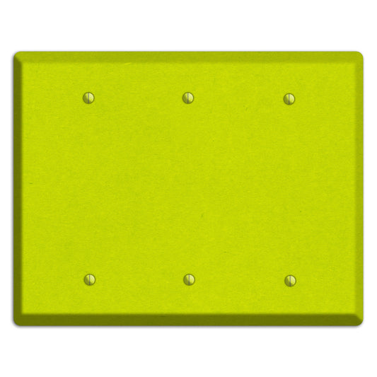 Electric Lime Kraft 3 Blank Wallplate