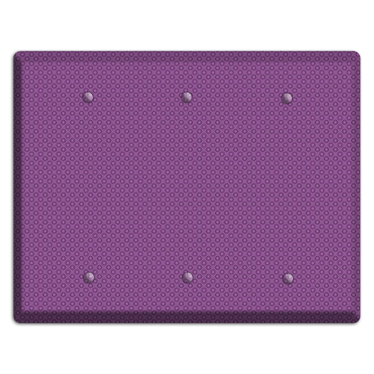 Multi Purple Foulard 3 Blank Wallplate