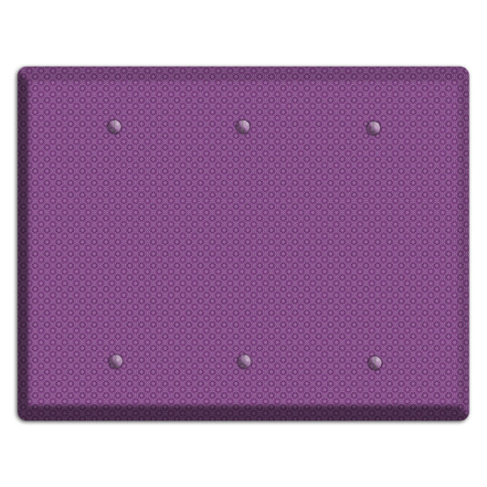 Multi Purple Foulard 3 Blank Wallplate