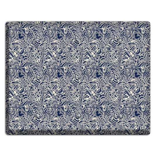 Blue Psychedelic Swirl 3 Blank Wallplate