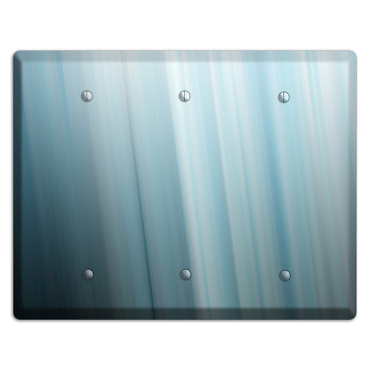 Dusty Blue Ray of Light 3 Blank Wallplate