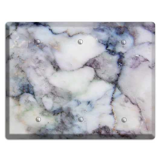 Bermuda Gray Marble 3 Blank Wallplate