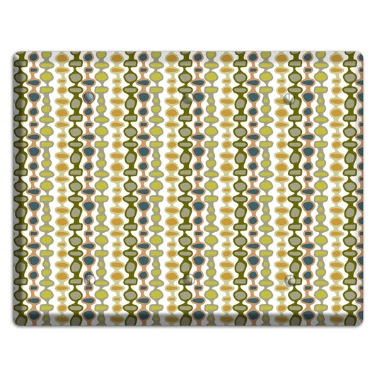 Multi Olive and Mustard Bead and Reel 2 3 Blank Wallplate