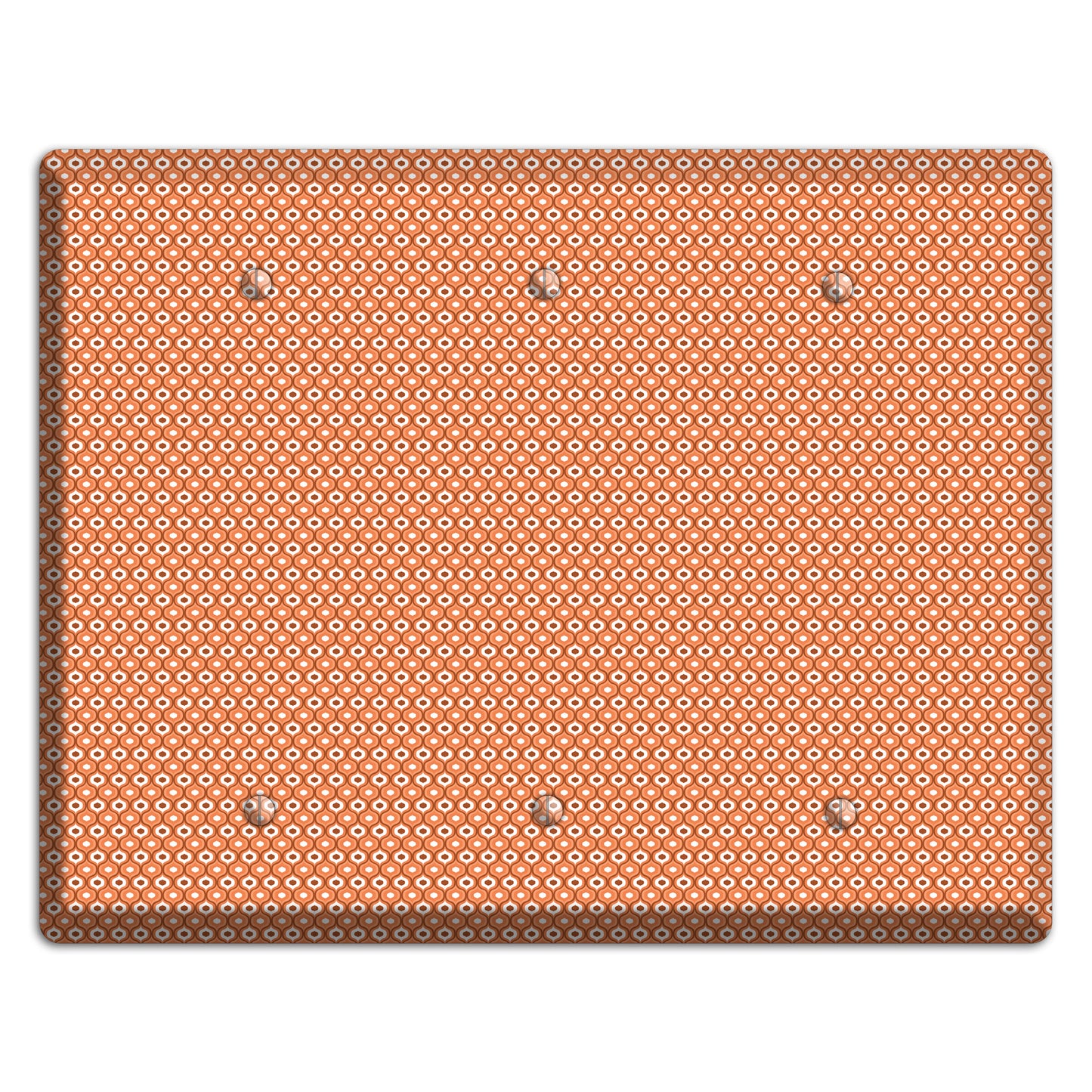 Coral Tiny Double Scallop 3 Blank Wallplate