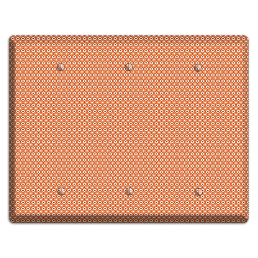 Coral Tiny Double Scallop 3 Blank Wallplate