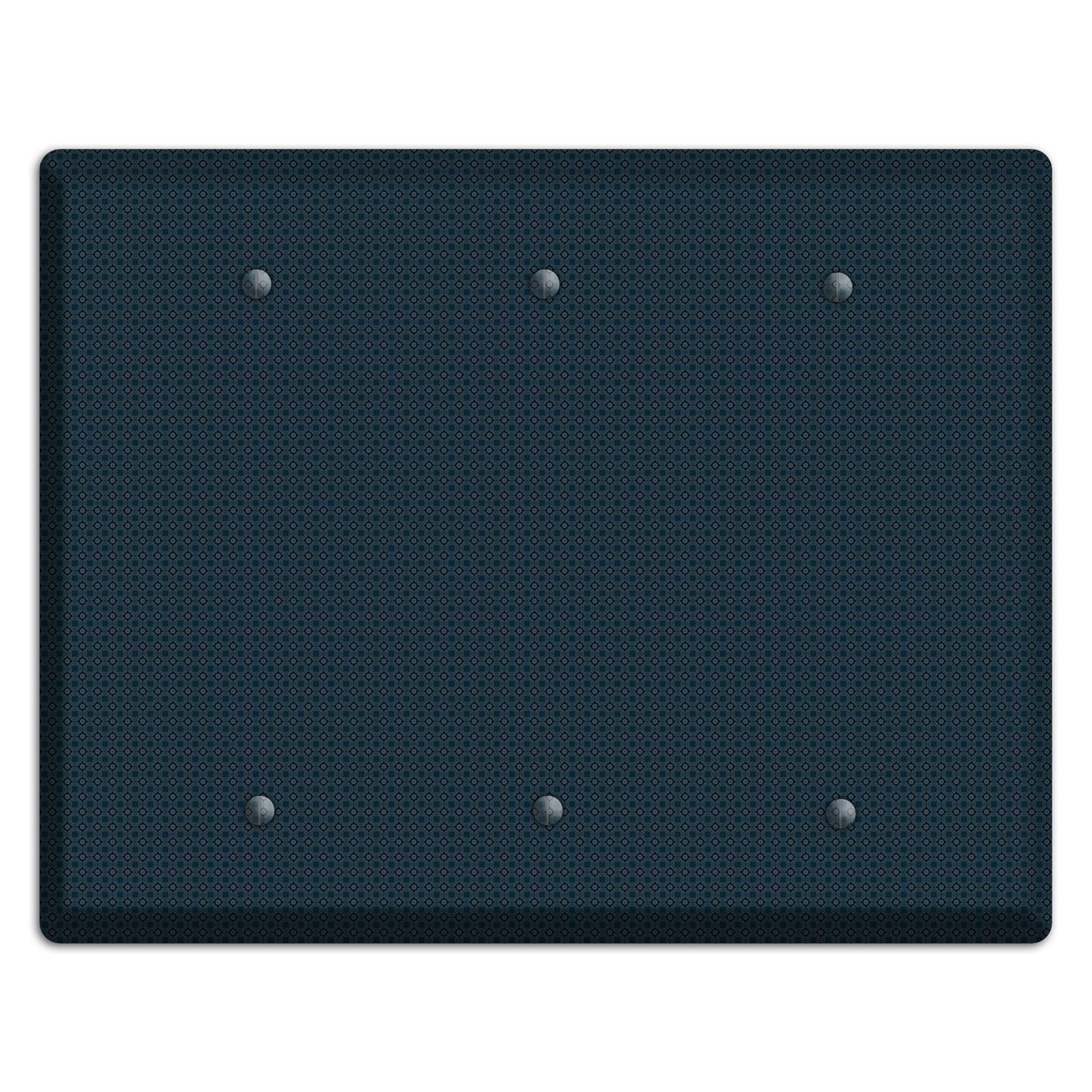 Navy Foulard 3 Blank Wallplate