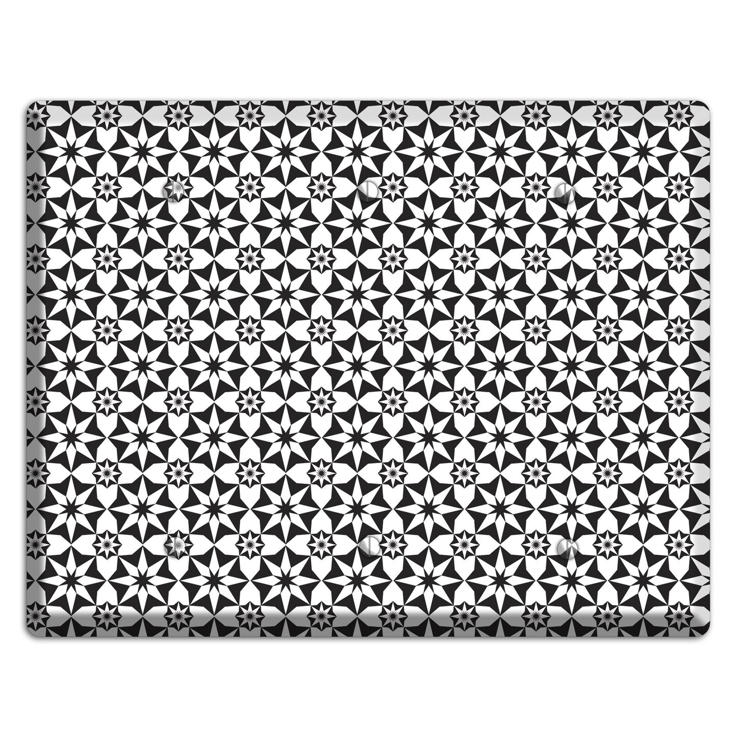 White with Black Foulard 2 3 Blank Wallplate