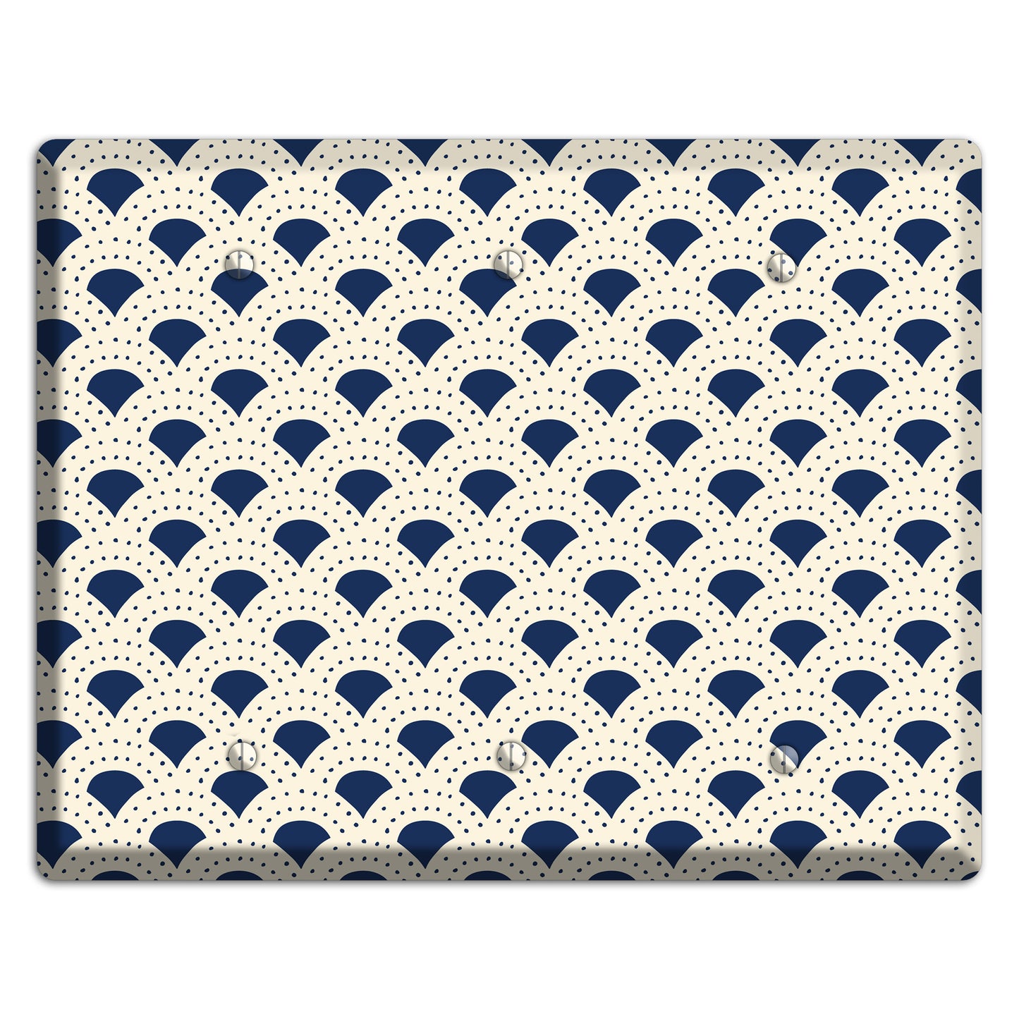 Navy Confetti Fan 3 Blank Wallplate