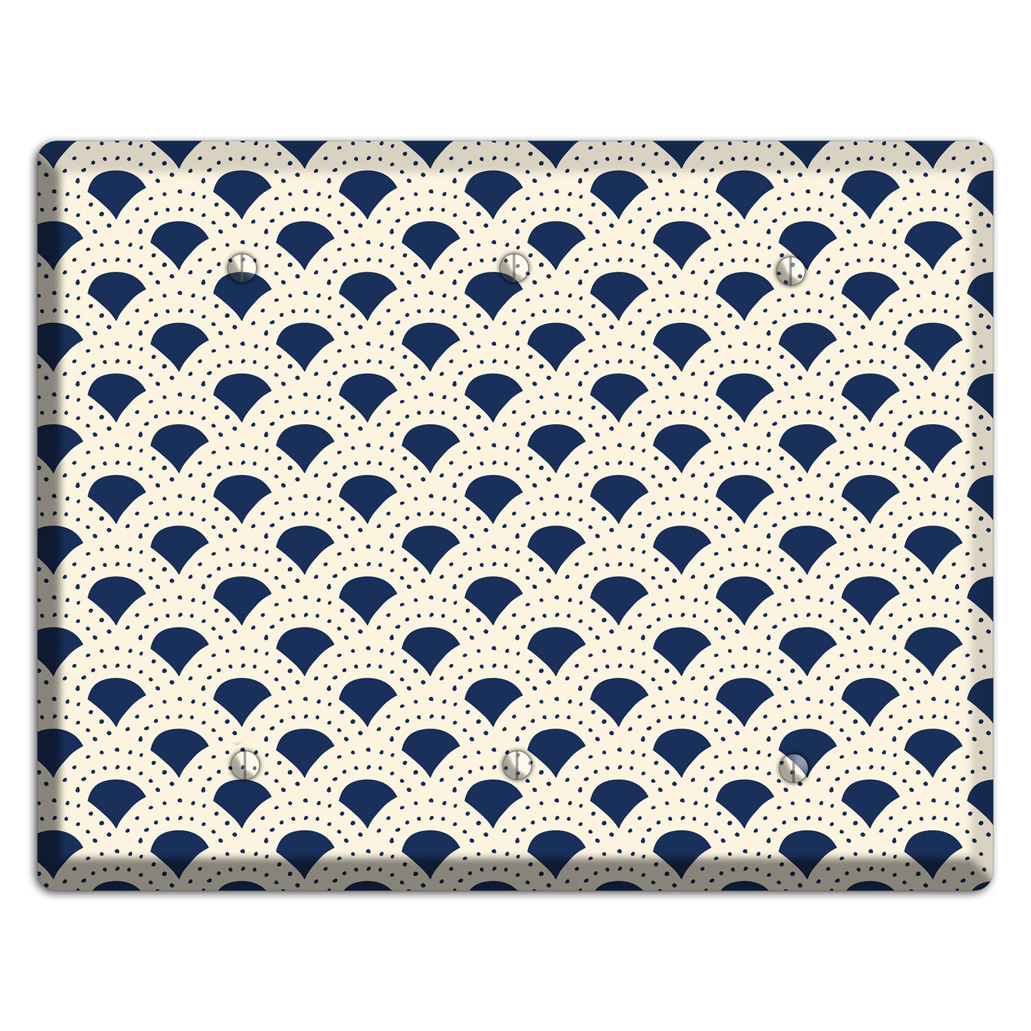 Navy Confetti Fan 3 Blank Wallplate