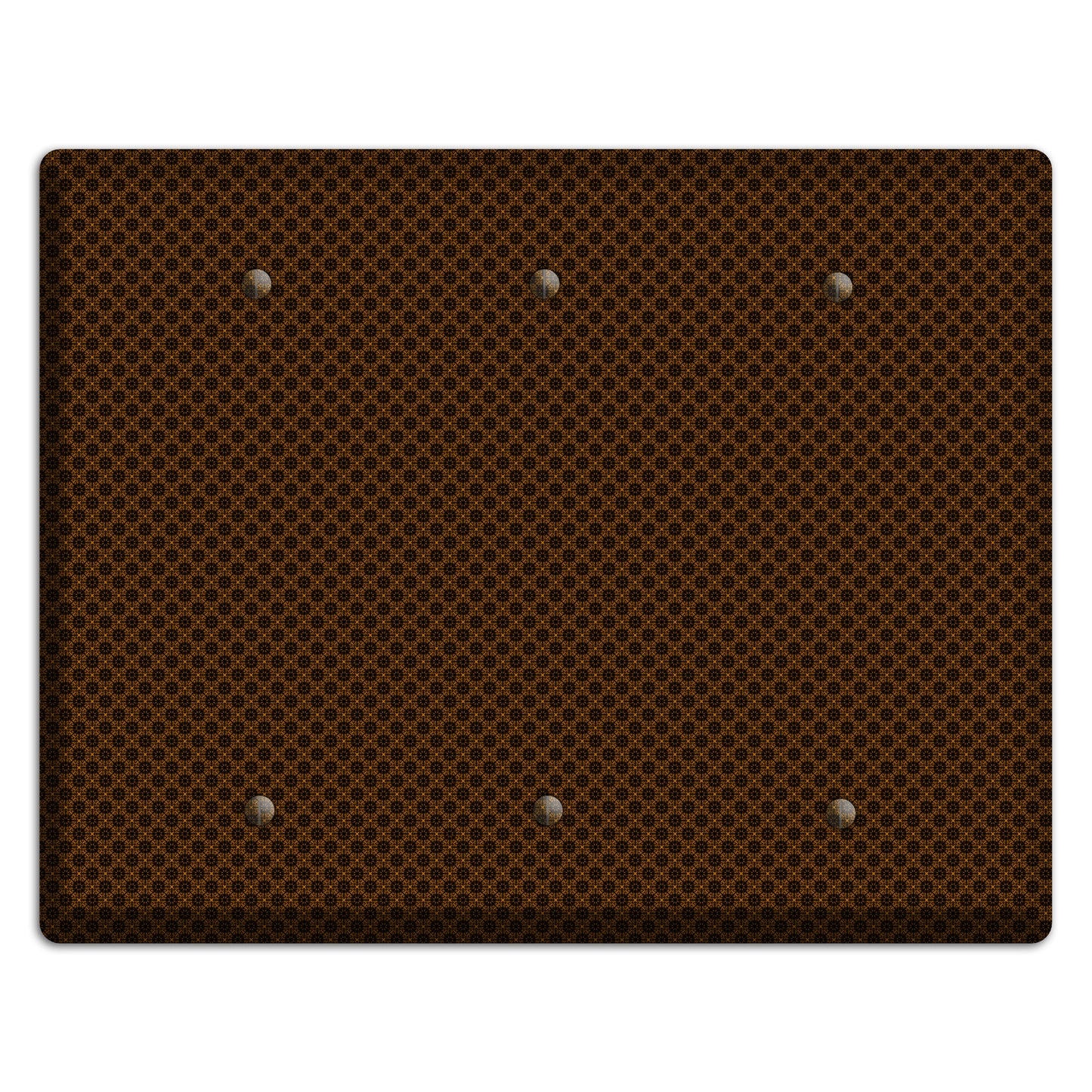 Brown Geometric 3 Blank Wallplate