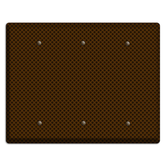 Brown Geometric 3 Blank Wallplate