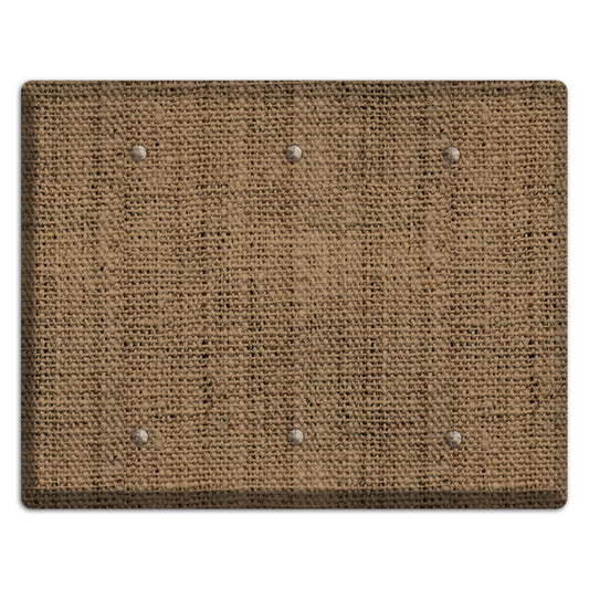 Shadow Burlap 3 Blank Wallplate