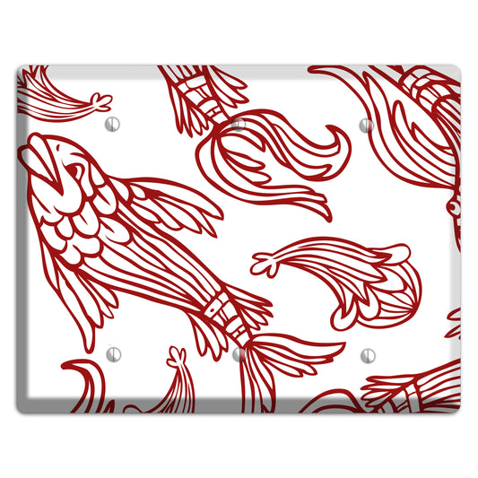 Red and White Koi 3 Blank Wallplate