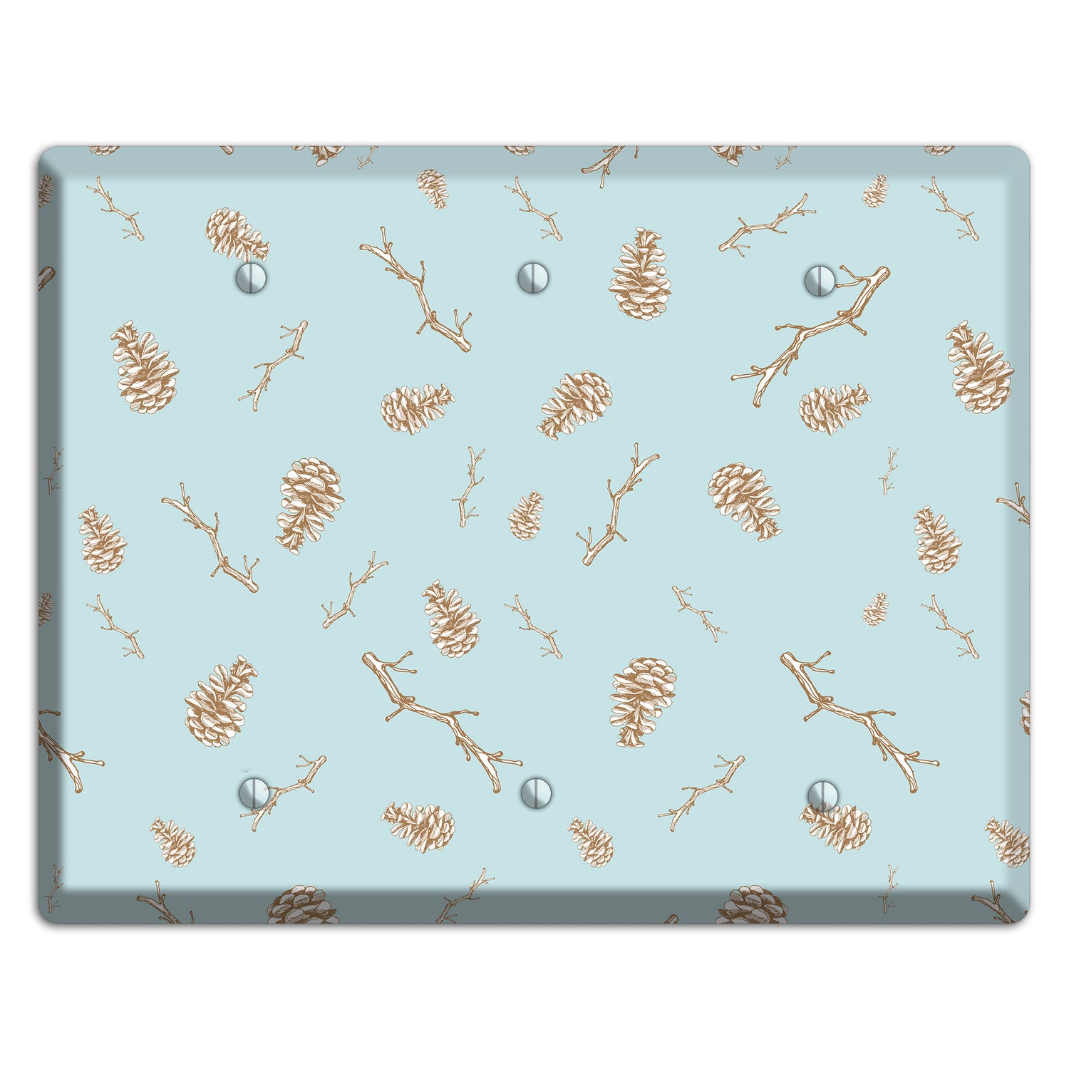 Wildlife Pinecones & Twigs 3 Blank Wallplate