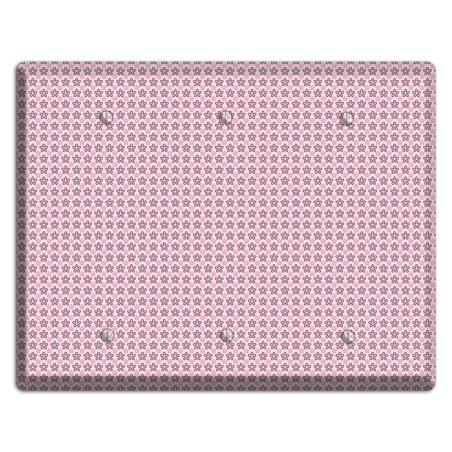 Pink Tiny Floral 3 Blank Wallplate