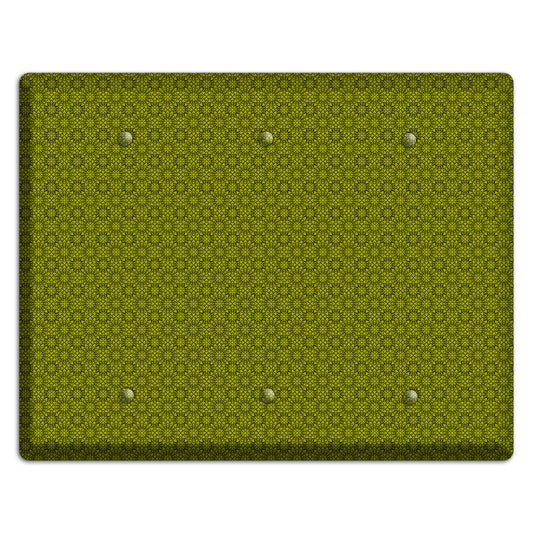 Multi Green Foulard 3 Blank Wallplate