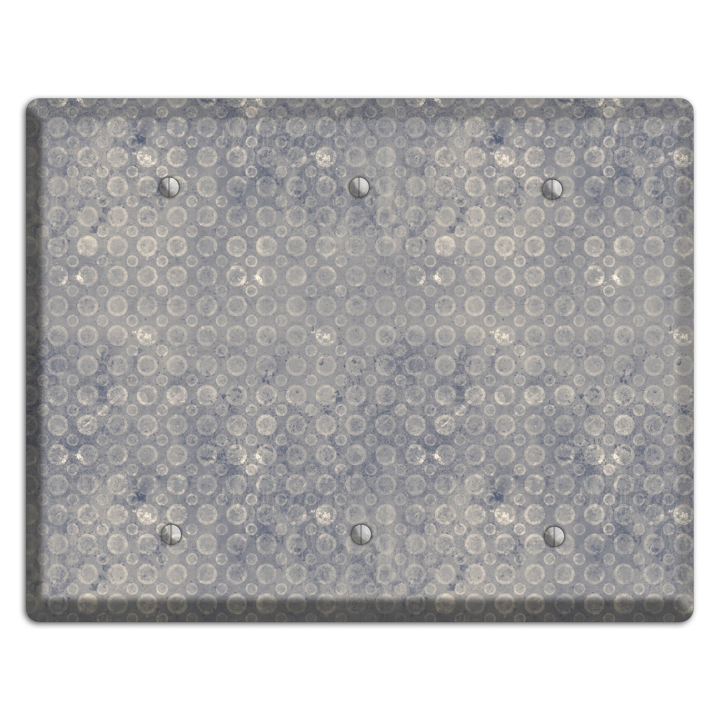 Grey Circles 3 Blank Wallplate