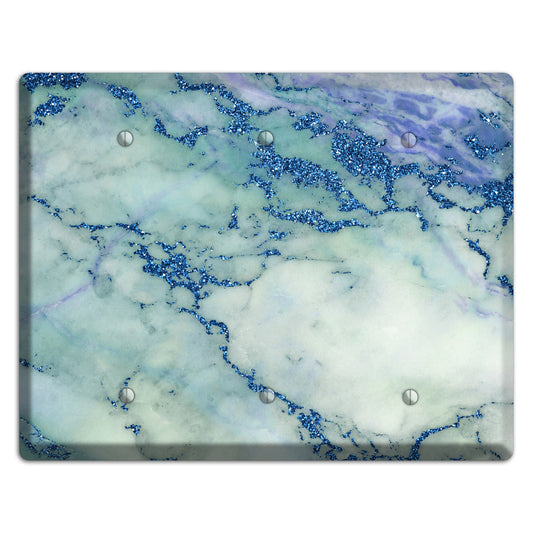 Opal marble 3 Blank Wallplate