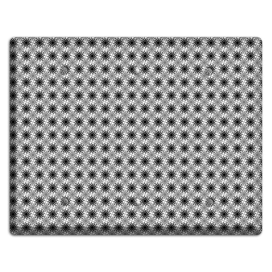 Black and Grey Sun Contour 3 Blank Wallplate