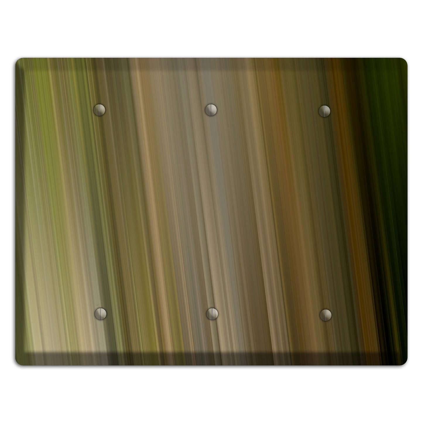 Olive and Brown Ray of Light 3 Blank Wallplate