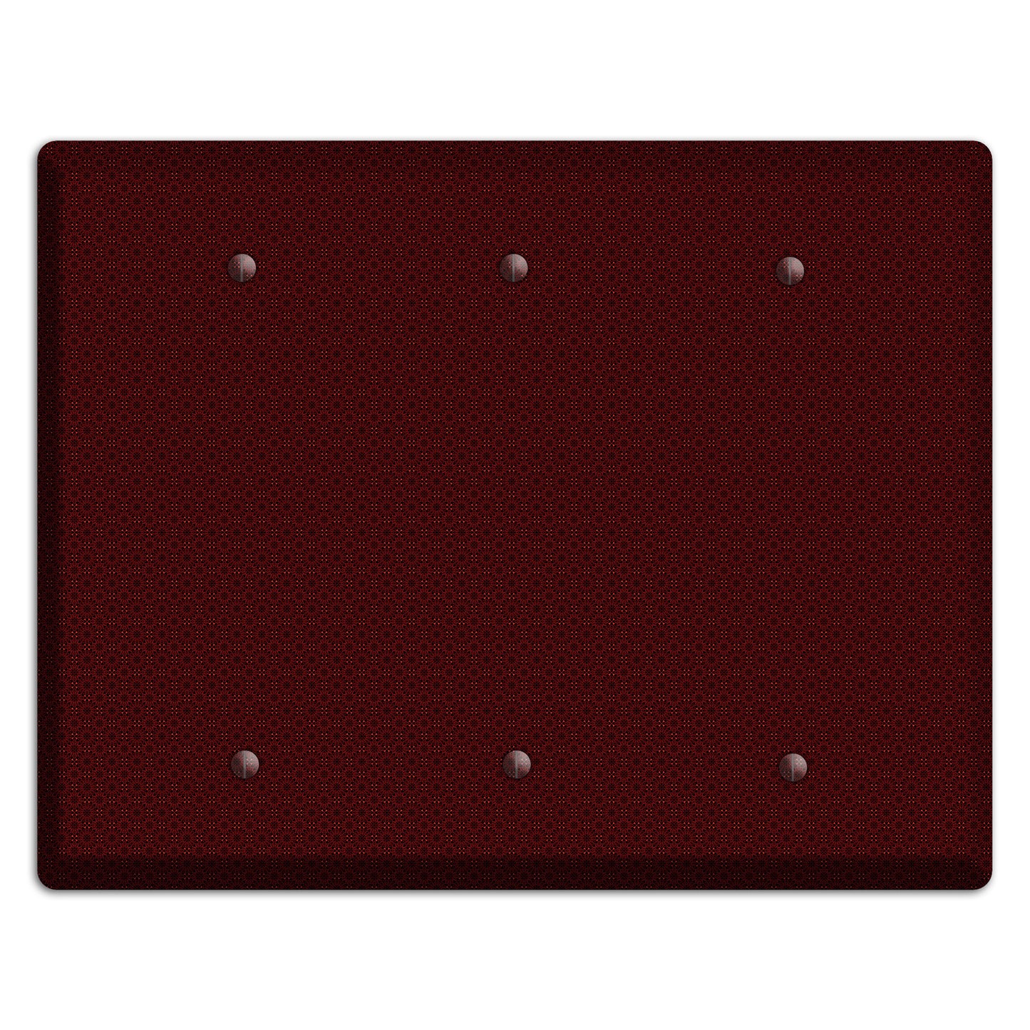 Maroon Tiny Checkered Foulard 3 Blank Wallplate