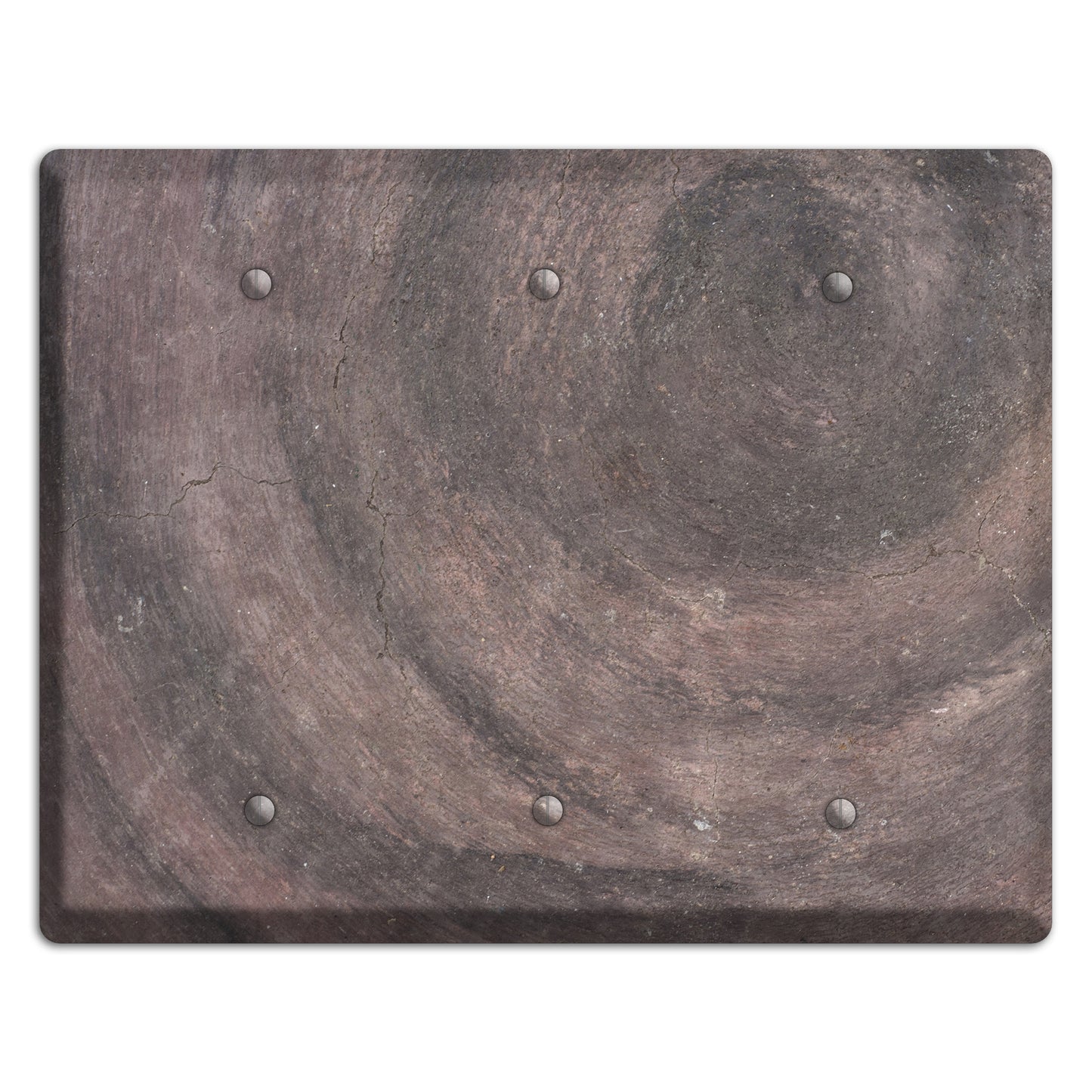 Brown Swirl Concrete 3 Blank Wallplate