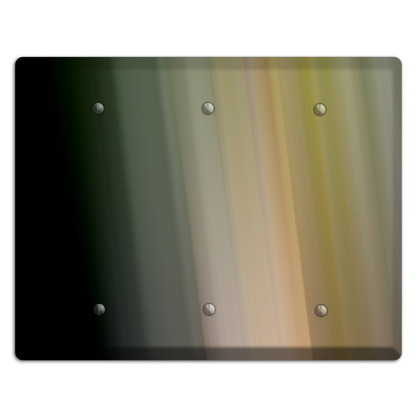 Black and Olive Ray of Light 3 Blank Wallplate