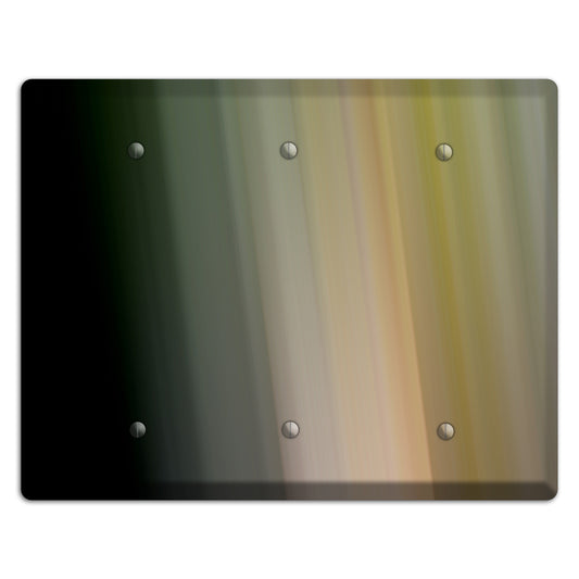 Black and Olive Ray of Light 3 Blank Wallplate