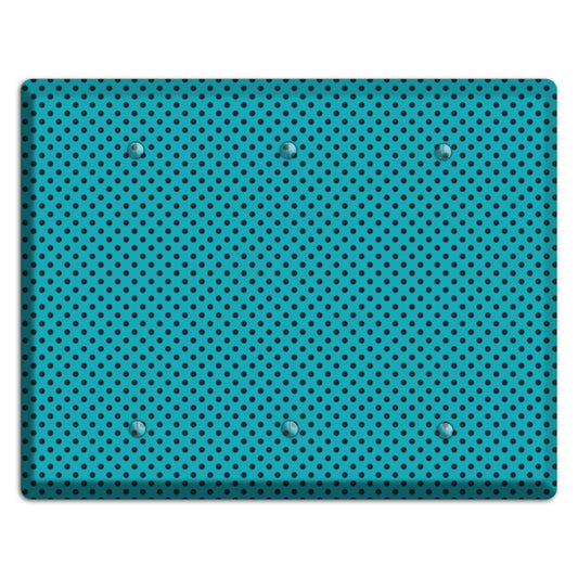 Turquoise with Polka Dots 3 Blank Wallplate