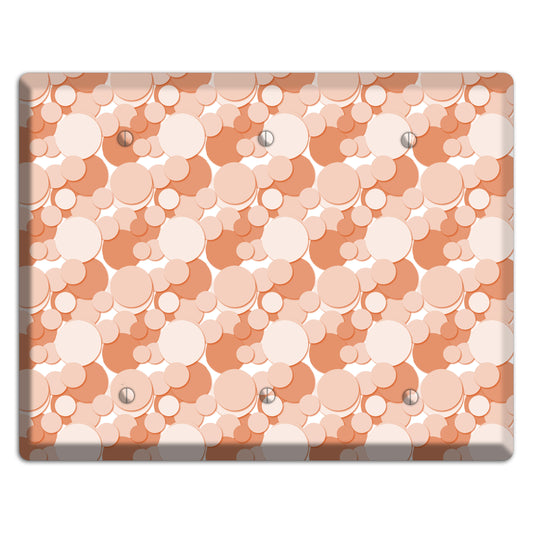 Multi Coral Bubble Dots 3 Blank Wallplate