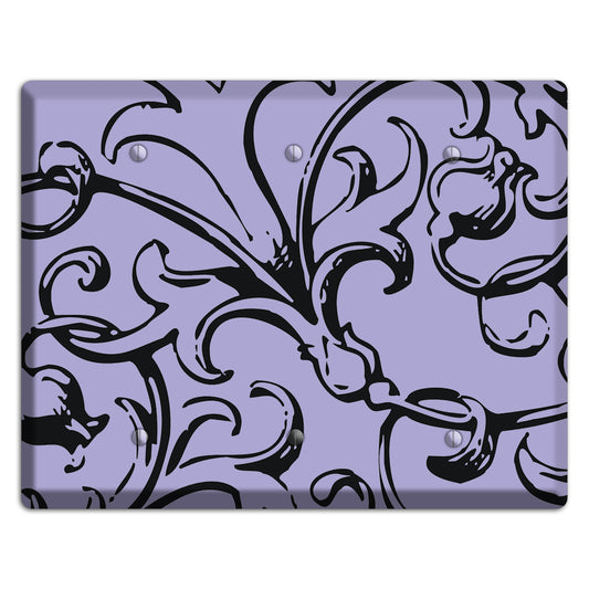 Victorian Lilac 3 Blank Wallplate