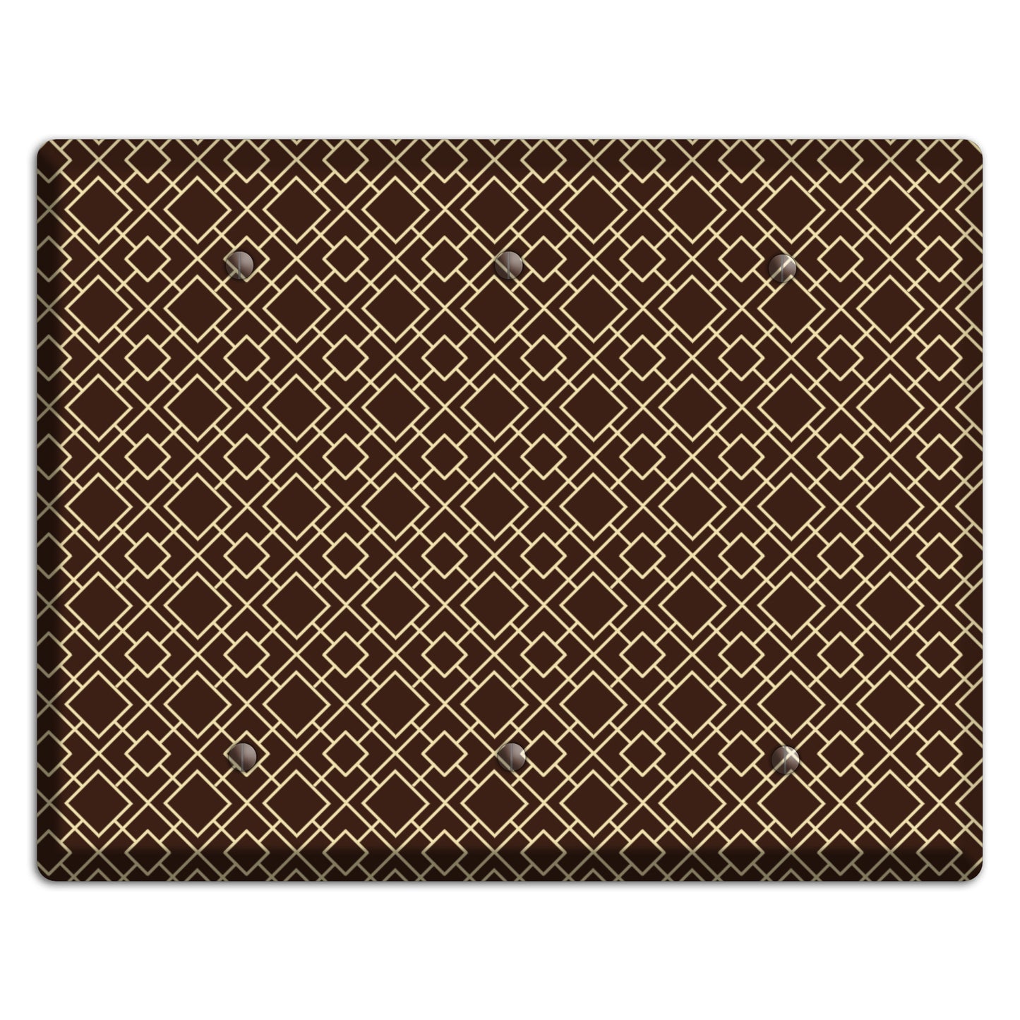 Asian Square Pattern 3 Blank Wallplate