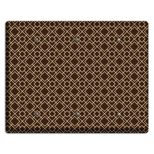 Asian Square Pattern 3 Blank Wallplate