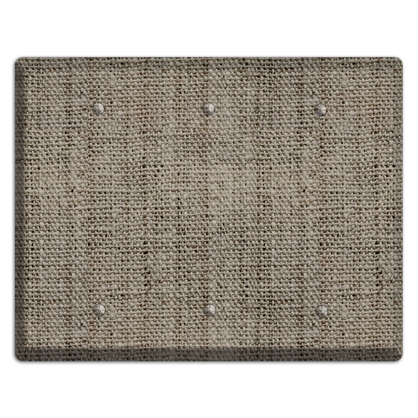 Makara Burlap 3 Blank Wallplate