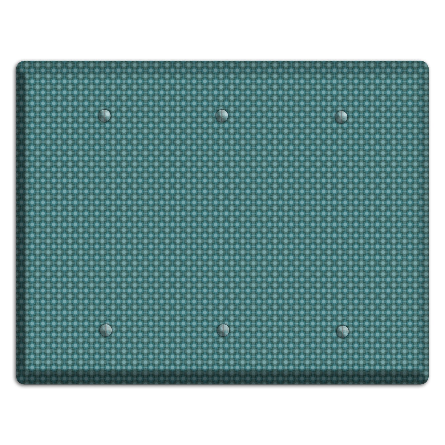 Multi Turquoise Checkered Concentric Circles 3 Blank Wallplate