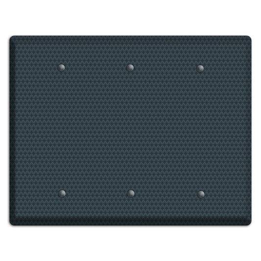 Navy Tiny Scallop 3 Blank Wallplate